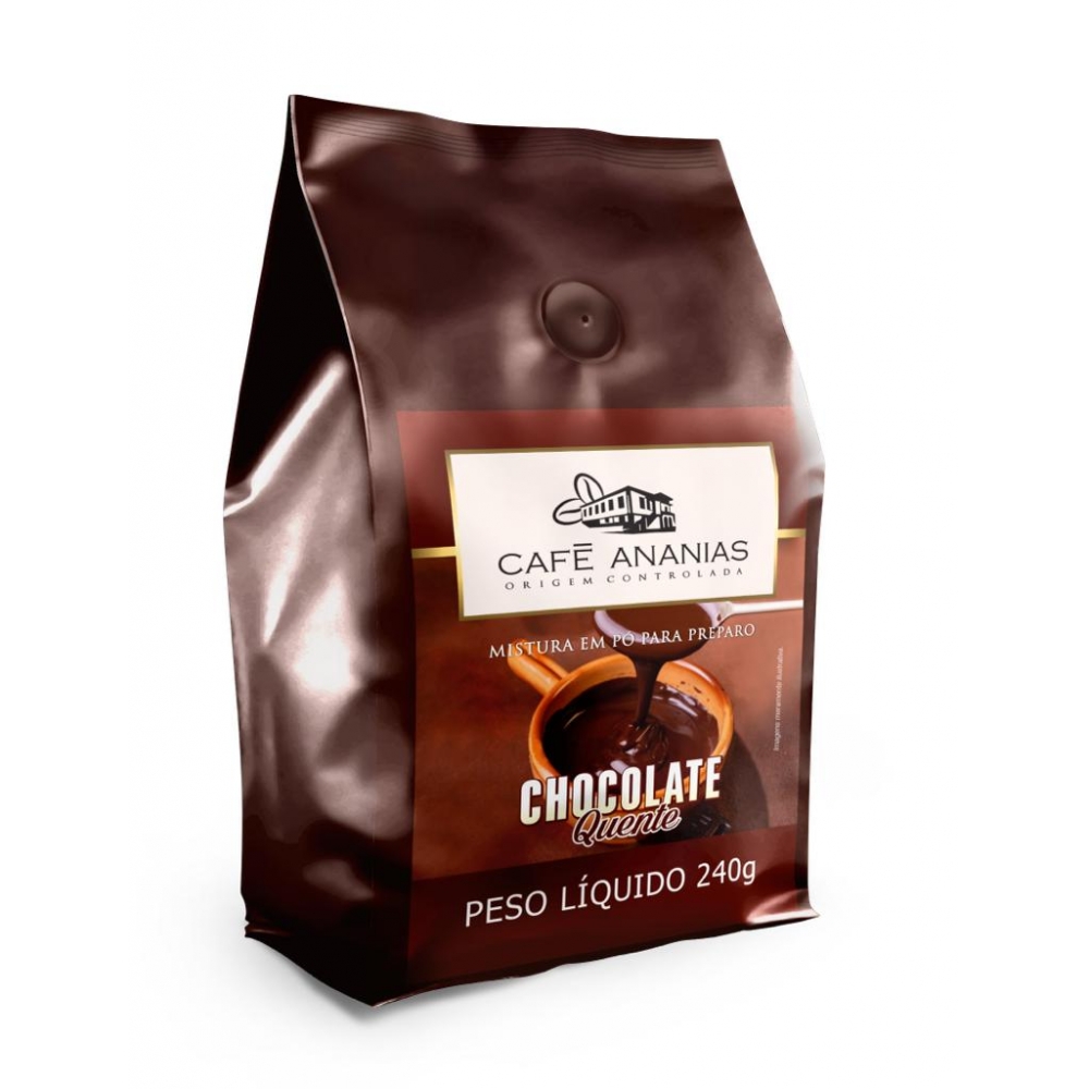 Chocolate Quente - Mistura em Pó Para Preparo -  pacote de 240 Gr.