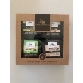 Kit estojo Kraft - Café aromatizado baunilha - Café aromatizado avelã - Café aromatizado chocolate - Café aromatizado chocomenta