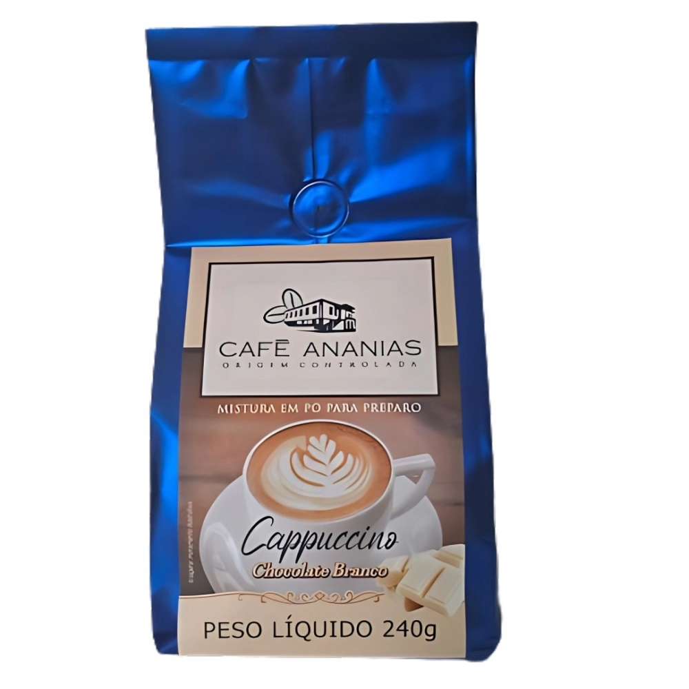 Cappuccino Sabor Chocolate Branco Café Ananias - Mistura em Pó Para Preparo