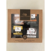 Kit estojo Kraft - Mistura de Capuccino - Café aromatizado caramelo - Café aromatizado NutCoffee - Café aromatizado mel